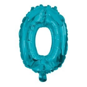 Mini 0-ás Blue szám Fólia lufi 32 cm