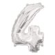 Ezüst Silver 4-es szám fólia lufi 95 cm