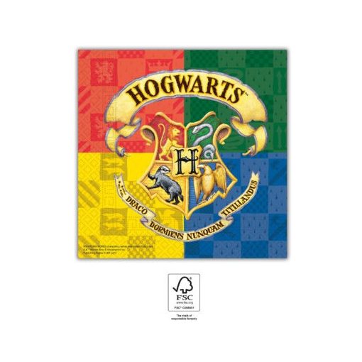 Harry Potter Hogwarts Houses szalvéta 20 db-os 33x33 cm FSC