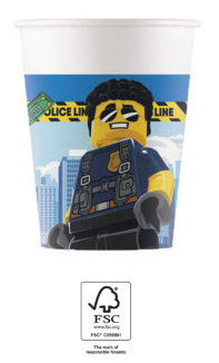 Lego City papír pohár 8 db-os 200 ml FSC