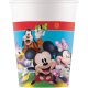 Mickey egér Rock the House papír pohár 8 db-os 200 ml FSC