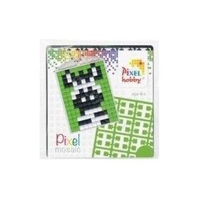   Pixel kulcstartókészítő szett 1 kulcstartó alaplappal, 3 színnel, zebra