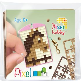   Pixel kulcstartókészítő szett 1 kulcstartó alaplappal, 3 színnel, ló (23113)