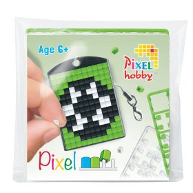   Pixel kulcstartókészítő szett 1 kulcstartó alaplappal, 3 színnel, focilabda