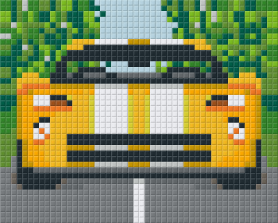 Pixel szett 1 normál alaplappal, színekkel, autó (801229)