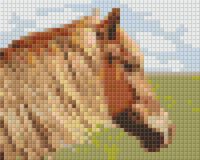 Pixel szett 1 normál alaplappal, színekkel, ló (801304)