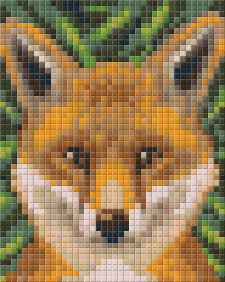 Pixel szett 1 normál alaplappal, színekkel, róka (801324)