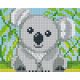 Pixel szett 1 normál alaplappal, színekkel, koala, fekvő kép (801359)