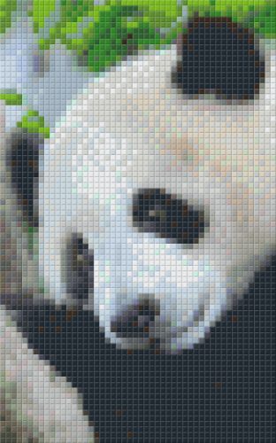 Pixel szett 2 normál alaplappal, színekkel, panda (802100)