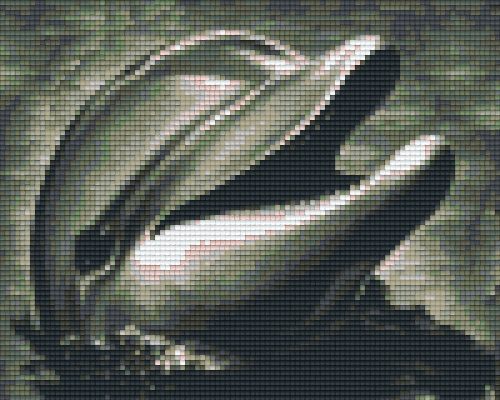 Pixel szett 4 normál alaplappal, színekkel, delfin (804268)