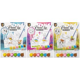   Festés számok szerint gyerekeknek, A/4, 2 lap/csomag, 3 féle változat