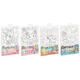   Festés számok szerint gyerekeknek, 20x30cm, 4 féle változat (unikornis, hableány, autók, űrhajós)