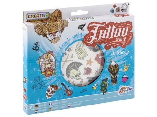 Tetoválás matrica szett, 10 lapos, kétféle változat (fiús / lányos)