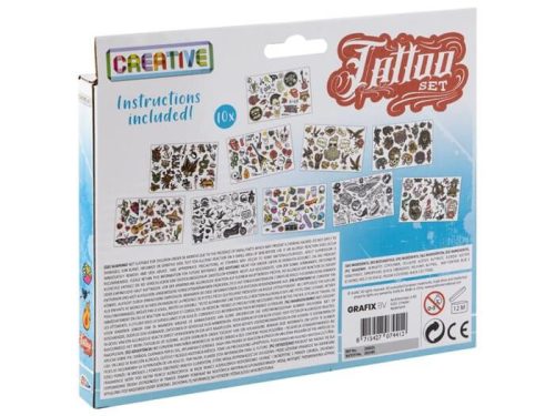 Tetoválás matrica szett, 10 lapos, kétféle változat (fiús / lányos)