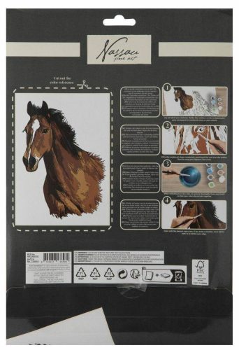 Festés számok szerint gyerekeknek, A/4, 4 féle változat (ló, kutya, tigris, flamingó)