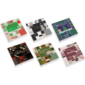   Mintás papírok, lapok, 30x30cm, 24 lap/cs, karácsonyi, 6 féle változat