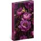 Realsystem mágnessel záródó agenda, határidőnapló, 13x21cm, heti tervező, 2026, Purple Flowers