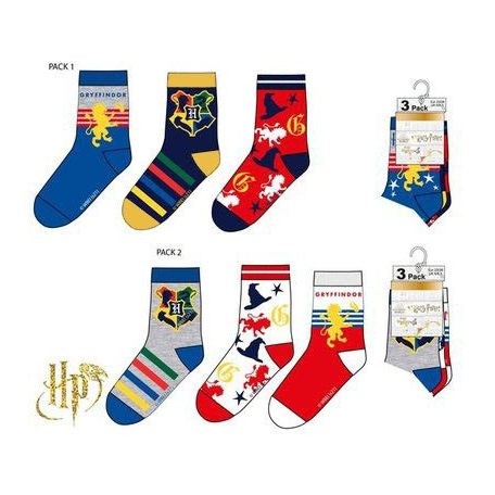 Harry Potter zokni, címeres, 3 pár/csomag, 27-30