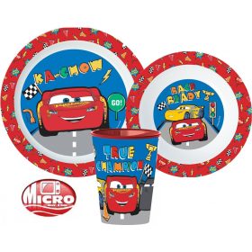   Verdák Lets Race étkészlet, micro műanyag szett, pohárral 260 ml