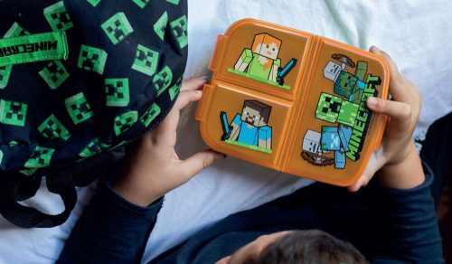 Minecraft uzsonnás doboz, több rekeszes