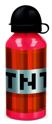 Minecraft aluminium kulacs, 400 ml, TNT