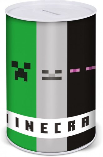 Minecraft persely, fém, 10x15 cm