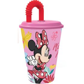 Minnie egér Spring szívószálas pohár, műanyag 430 ml