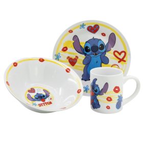   Lilo és Stitch, A csillagkutya Heart porcelán étkészlet Díszdobozban