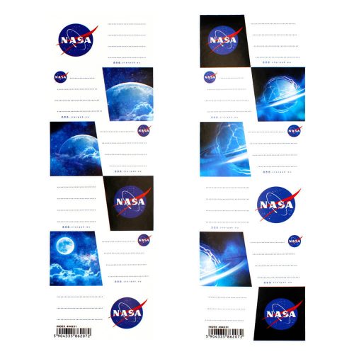NASA füzetcímke 6 db/ív, többféle változat