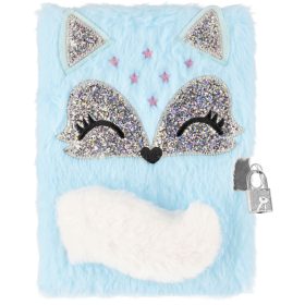 Rókás napló kulccsal, A/5, plüss borítóval, Fox