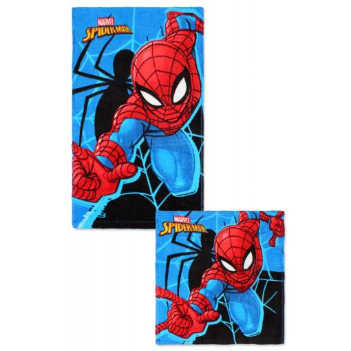 Pókember kéztörlő, törölköző szett, pamut, Spiderman
