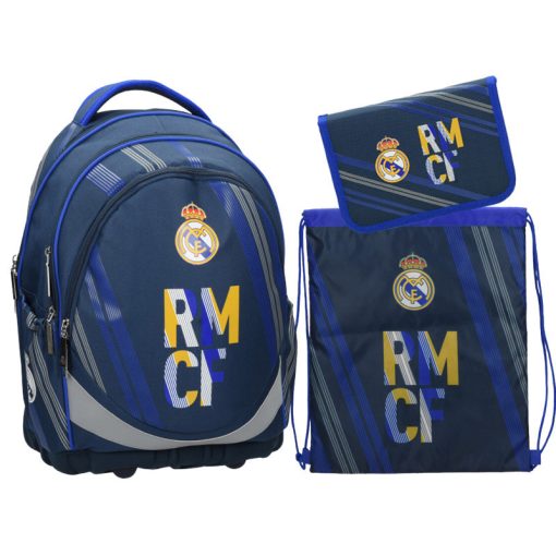 Real Madrid ergonomikus hátizsák, iskolatáska szett, RMCF, Eurocom