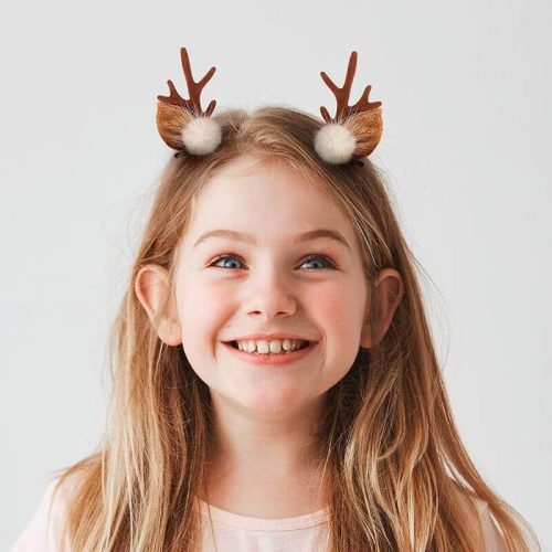 Rénszarvasos hajcsat karácsonyra, kétféle