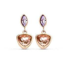 Victoria Rose gold színű színes köves fülbevaló