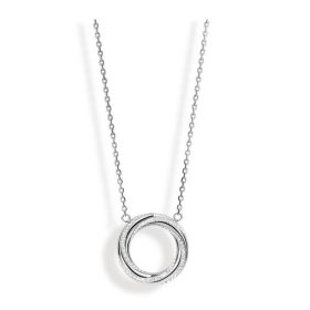 Victoria Ezüst színű fehér köves csavar nyaklánc