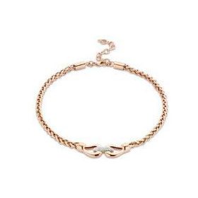 Victoria Rose gold színű fehér köves nyaklánc