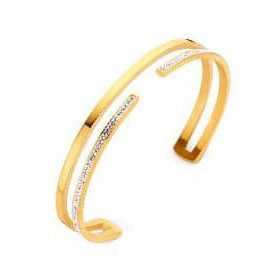 Victoria Arany színű fehér köves karkötő