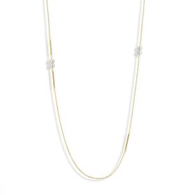 Victoria Arany színű fehér gyöngyös nyaklánc