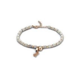 Victoria Rose gold színű fehér gyöngyös karkötő