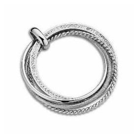 Victoria Ezüst színű fehér köves medál