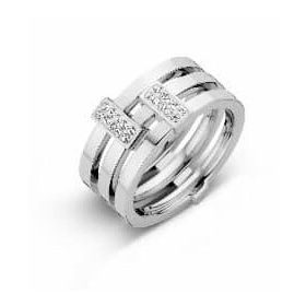 Victoria Ezüst színű fehér köves gyűrű