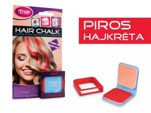 Hajkréta, szivárvány tincsek, 6g, piros